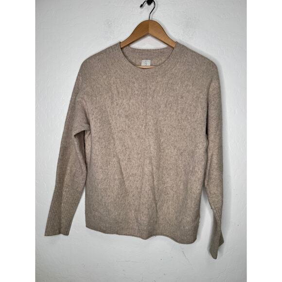 Joie Womens 100% 2 Ply Cashmere Round Neck Sweater Size Large Tan - Picture 1 of 5